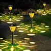 Lâmpada Solar de Gramado Transfronteiriça Impermeável para Exterior Decoração de Pátio e Jardim Lâmpada de Atmosfera Luz e Sombra Coloridas Lâmpada de Solo para Paisagismo