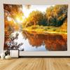 Venta directa de fábrica, paisaje, hojas, impresión, decoración del hogar, tapiz, fondo, tela, colgante de pared, toalla de playa, manta para sentarse