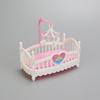 Casa de bonecas ins cama de bebê mini móveis móveis de quarto micro modelo casa de brincar desenho animado pequenos ornamentos