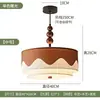 Luminária de teto de quarto vintage estilo francês, novo design de feijão mágico moderno de meados do século, iluminação atmosférica para sala de estudo, luminárias de madeira maciça e tecido estampado, arte em ferro