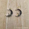 Acessórios de Joias Estilo Coreano DIY Estrela Lua Liga Pequeno Pingente Placa de Pingente para Pulseira Pingente Lua Estrela