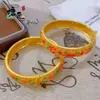 Pulsera de Esmalte Chapada en Oro para Mujer, Pulsera de Imitación de Oro Arena Vietnamita Vintage, Joyería al por Mayor
