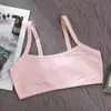 Ropa interior tipo chaleco sujetador de color liso estilo coreano para estudiantes de secundaria Qiao Maner 9063 Chicas de preparatoria