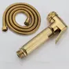 Set de Pistola de Bidé de Mano para Inodoro de Cobre Puro Baño Boquilla Portátil a Presión Pistola de Agua Acompañante de Descarga