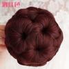 Peluca Femenina Agarrador de Nueve Flores Torcedor de Cabello con Brote de Diamante Conjunto de Cabeza Redonda Completa con Peluca de Diamante Cabello Real Bolsa para Peluca