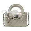 2025 Bolso Cruzado de un Solo Hombro para Mujer Bolso Pequeño Estilo Fragante Bolso Popular para Mujer Estilo Extranjero Estilo Juvenil Bolso de Rombo