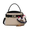 Bolso de Mano de Alta Gama 2026 con Colores Contrastantes, Bolso Tipo Kelly Sencillo, Bolso de Hombro de Moda y Versátil, Bolso Elegante para Dama