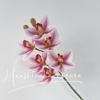 Orquídeas Cymbidium de seis cabezas impresas en 3D Flores artificiales para decoración de escena de boda, Flores falsas para decoración de sala de estar, mesa de comedor y arreglo floral