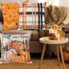 Nuevo Otoño Transfronterizo Acción de Gracias Calabaza Arce Coche Lino Impreso Almohada Almohada de Cintura Decoración de Habitación Cojín de Sofá