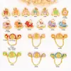 Colgante de Carrousel de Dibujos Animados de Esmalte de Oro de 18 Quilates, Calabaza, Coche, Cadena de Conexión de Loto, Cuentas Espaciadoras, Accesorios para Joyería DIY, Piezas