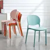 Cadeira de jantar, estilo nórdico, espessada para uso doméstico, sala de jantar moderna, banqueta de plástico, cadeira comercial