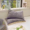 2025Funda de Almohada de TerciopeloFunda de Almohada de Terciopelo Artículo Individual Funda de Almohada Color Sólido Cálida y Suave Artículo Individual Funda de Almohada
