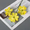 Flores Artificiales con Tres Cabezas, Flores Falsas para Decoración de Jardín, Decoración del Hogar, Arreglos Florales para el Hogar, Ramos de Flores, Decoración del Hogar