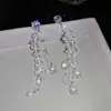 Pendientes de Borla con Forma de Gota de Agua Estilo Vacaciones de Verano con Aguja de Plata, Pendientes de Lujo Ligero de Gama Alta, Accesorios para Orejas de Moda para Mujer con un Diseño Único