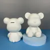 Oso fluido blanco en bruto diy hecho a mano red popular oso violento fluido adornos tienda hecha a mano puesto de mercado comercio exterior suministro al por mayor