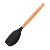 Nova Espátula de Silicone com Cabo de Madeira Antiaderente Espátula de Cozinha Raspador Multifuncional para Assar Raspador de Bolo