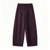 Nuevos Pantalones Casuales de Otoño para Mujer Cintura Elástica Cordón Largo Recto Versátil Tijera Pierna Ancha Pantalones de Mujer
