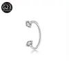Pendientes de Joyería de Aleación de Titanio Modelo Nuevo Transfronterizo G23 Tipo C F136 Estrella de Cinco Puntas Luna Corazón Serpiente Pequeña Aro para Labio