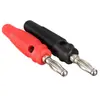 Conector fêmea para plug banana 3,5/4mm, cabo de teste de energia tipo banana, terminais macho e fêmea vermelho e preto