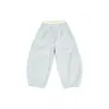 Ropa infantil Nuoqi Wanzi, pantalones de pierna ancha para niñas, pantalones de chándal holgados, colección de otoño, pantalones de pierna ancha versátiles, cintura con bloques de color, pantalones casuales
