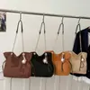 Estilo Coreano Mate para Viajes Casual Gran Capacidad Relajado Retro Gamuza Cadena para Mujer Bolso Tote Hombro Axila