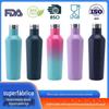 Explosões de comércio exterior aço inoxidável caneca esportiva moda garrafa de vinho logo criativo presente Copo atacado