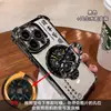 Suporte Rotativo à Prova de Vento e Água Adequado para Capa de Celular Apple 16pro 13 Silicone Transparente 15 Galvanizado Resistente a Quedas 8 Guofeng