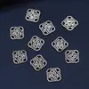 Accesorios de plata de ley 925 con palabras de bendición color negro tinta, accesorios vintage antiguos para DIY hechos a mano, material de cuentas hecho a mano para DIY