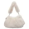 Bolsa de Pelúcia Fofa de Luxo Feminina Outono/Inverno 2026 Casual para Trabalho e Deslocamento Bolsa Transversal Bolsa de Ombro para Viagem