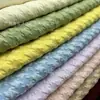Tecido Jacquard Embossado Pied-de-Poule Bolha Tridimensional Tecido para Vestido Feminino Chanel Moda Lolita