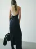 ZA venta al por mayor de ropa de mujer transfronteriza 2026 nueva moda elegante ajustado con encaje empalmado vestido estilo blazer con cuello en V