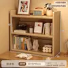 Estante de Livros de Madeira Maciça Prateleira de Armazenamento de Mesa para Estudante Casa Mesa Multicamadas Prateleira para Armazenamento de Livros Estação de Trabalho de Escritório