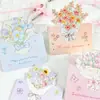 Cartão de Cumprimentos com Buquê de Flores 3D, Cartão de Mensagem, Cartão de Bênção, Cartão Decorativo de Presente para o Dia dos Namorados
