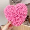 Caixa de Presente Coração de Pêssego Flor Rosa 15cm Dia dos Namorados Chinês Confissão Melhor Amigo Presente de Aniversário Flor de Simulação de Amor