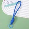 Cordón Trenzado de Color Contrastante Macaron para Teléfono, Correa Larga de Muñeca, Cordón de Pulsera Bicolor de Nylon Hecho a Mano para DIY
