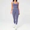 Nuevo conjunto deportivo cruzado de chaleco y shorts para yoga para mujer, ropa deportiva para fitness al aire libre y running, ropa de gimnasio para mujer