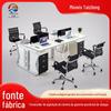 Moderno simples Office Desk Open Staff Desk Quatro Pessoas Computador Mesa Tela Cartão Posição Nanjing Factory