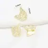 Conector Borboleta Estilo Chinês Cobre Banhado a Ouro 18K Sapo Dourado Fecho de Botão Hanfu Cheongsam Acessório para Brinco DIY D160