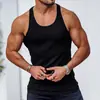 Comércio Exterior Transfronteiriço Europeu e Americano Verão Tricô Listras Verticais Fitness Esportes Colete Slim Masculino Colete em I