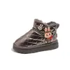 Botas de Neve de Pelúcia para Meninas 2026 Novo Inverno Pelo Integrado Sapatos de Algodão Infantis Meninas Veludo Plus Botas de Algodão Espessadas