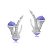 Moda europea y americana lujo pendientes retro pirámide diamante decoración tridimensional estilo palacio pendientes de piedras preciosas suministro caliente