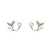 Brincos de pérola rabo de peixe 2022 novos brincos de luxo leve da moda brincos de design elegante estilo coreano feminino