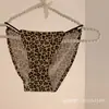 Little Wild Cat estampado de leopardo caliente ropa interior sexy para mujer Cintura Baja Sin Costuras Seda de Hielo Puro deseo Ropa interior con abertura alta para mujer