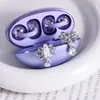 Compatible con varios auriculares de clip, lazo con incrustaciones de diamantes, hebilla de silicona de gota de agua totalmente de diamantes, hebilla de clip para oreja accesorio exquisito y de alta gama