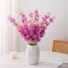 Flor Artificial Orquídea Dançante Amarela Flor Falsa Onsinopsis Flor de Seda Flor Seca de Plástico Grande Cinco Hastes Cabeça Amarela Phalaenopsis Buquê