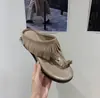 Sandalias Romanas de Plataforma de Moda para Exteriores Temporada Primavera 2026 sin Cierre Retro Plataforma Tacón Grueso Borla Zapatos sin Cierre