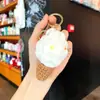 Llavero Colgante de Helado Peluche Colorido Dibujo Animado Cono de Helado Simulador Bolsa Regalo Mayoreo Helado de Matcha