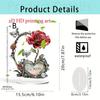 Rosa azul hechicera 2D plana de acrílico para decoración de escritorio de banquete de boda transfronterizo para San Valentín
