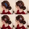 Pinzas florales para el pelo estilo coreano para mujer, pinzas laterales elegantes y exquisitas, pasadores de lazo lindos, pasadores de colores al por mayor