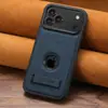Adecuado para iPhone18Promax Carga Inalámbrica Magsafe Funda de Cuero para Teléfono Móvil Soporte para Coche Cubierta Protectora Magnética